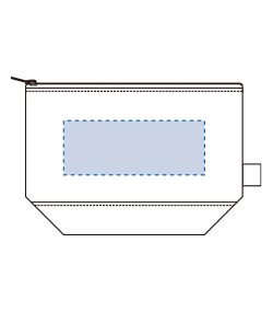 オーガニックコットンキャンバスデイリーポーチ（S)　（TR-1310）前面プリント範囲