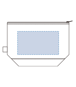 オーガニックコットンキャンバスデイリーポーチ（M)（TR-1311）背面プリント範囲
