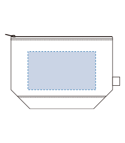 オーガニックコットンキャンバスデイリーポーチ（M)（TR-1311）前面プリント範囲