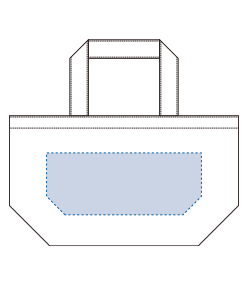 ライトウォッシュキャンバスツールトート（M）（TR-1325）背面プリント範囲