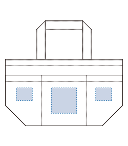 ライトウォッシュキャンバスツールトート（M）（TR-1325）前面プリント範囲