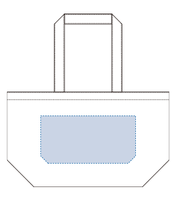 ライトウォッシュキャンバスツールトート（L）（TR-1326）背面プリント範囲