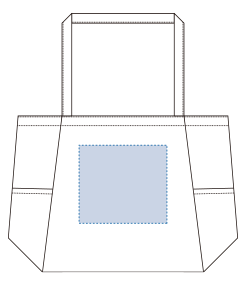 ライトウォッシュキャンバスマルチトート（TR-1328）背面プリント範囲