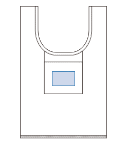 リップストップマルシェバッグ（Ｍ)（TR-1423）ポケット部分プリント範囲