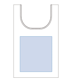 リップストップマルシェバッグ（Ｌ)　（TR-1424）前面プリント範囲