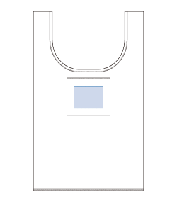 リップストップマルシェバッグ（Ｌ)　（TR-1424）ポケット部分プリント範囲