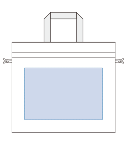 リップストップ巾着バッグ（TR-1426）前面プリント範囲