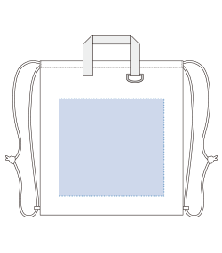 リップストップリュック（TR-1427）背面プリント範囲