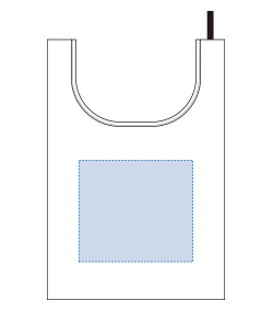リフレクターマルシェバッグ（M）（TR-1429）背面プリント範囲