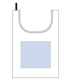 リフレクターマルシェバッグ（M）（TR-1429）前面プリント範囲