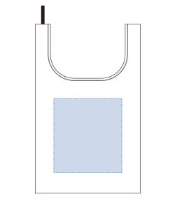 リフレクターマルシェバッグ（L）（TR-1430）前面プリント範囲