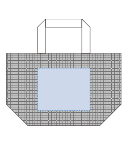 ハードメッシュトート(S)（TR-1431）前面プリント範囲