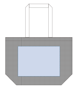 ハードメッシュトート(M)（TR-1432）背面プリント範囲