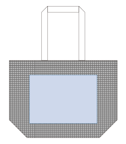 ハードメッシュトート(M)（TR-1432）前面プリント範囲