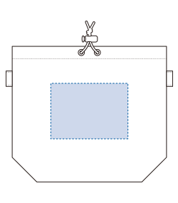 ファインライトポリ巾着ショルダー（TR-1438）前面プリント範囲