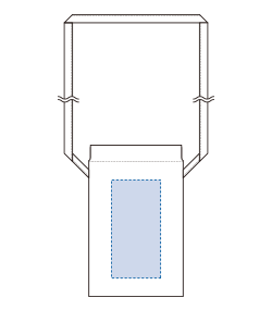 バネ口レザースタイルサコッシュ（TR-1440）前面プリント範囲