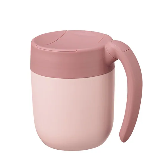 くるっとハンドルマグタンブラー310ml(MO-3019)ダスティピンク