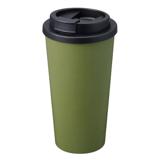 ダブルウォールタンブラー480ml (バンブーファイバー配合)(TS-1733)カーキ