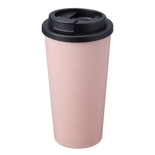 ダブルウォールタンブラー480ml (バンブーファイバー配合)(TS-1733)スモークピンク