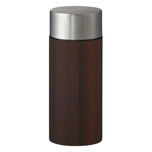 木目調ボディサーモボトル 300ml(TS-1752)ブラウン