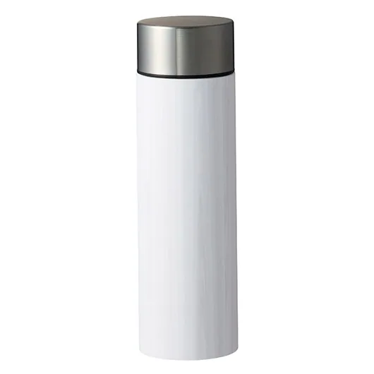 木目調ボディサーモボトル 450ml(TS-1759)ホワイト
