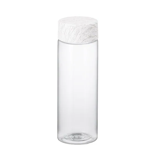 木目調キャップスリムクリアボトル500ml(TS-1818)ホワイト