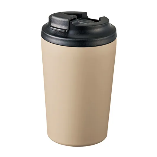 リッド付ステンレスサーモタンブラー380ml(TS-1966)ベージュ