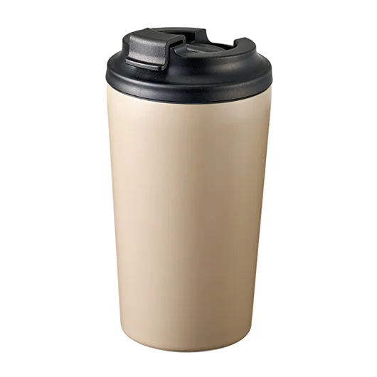 リッド付ステンレスサーモタンブラー450ml(TS-1967)ベージュ