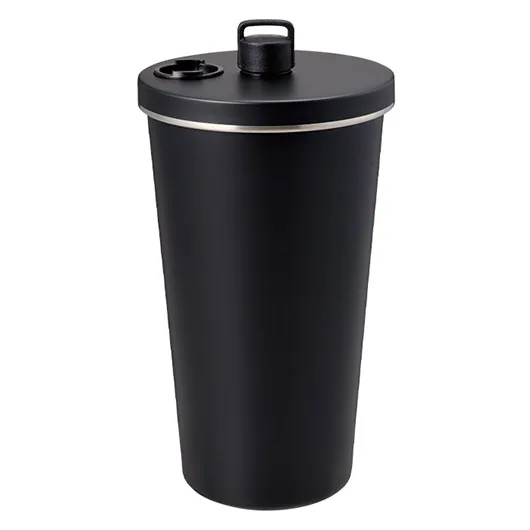ストロー付ステンレスサーモタンブラー470ml(TS-1971)ブラック