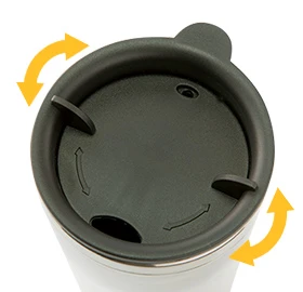 スライドタイプの蓋付きタンブラー